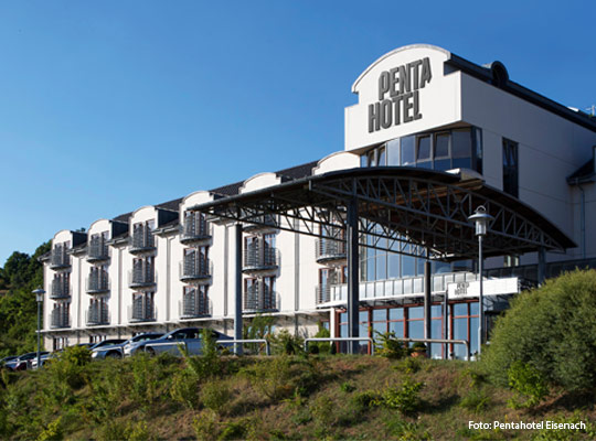Außenansicht des Pentahotel Eisenach