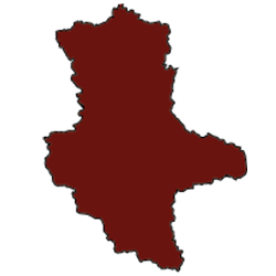 Deutsches Bundesland Sachsen-Anhalt rot eingefärbt