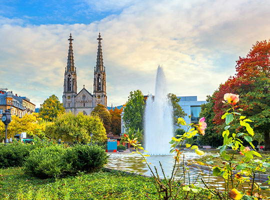 Wunderschöne Aussicht in Baden-Baden. 