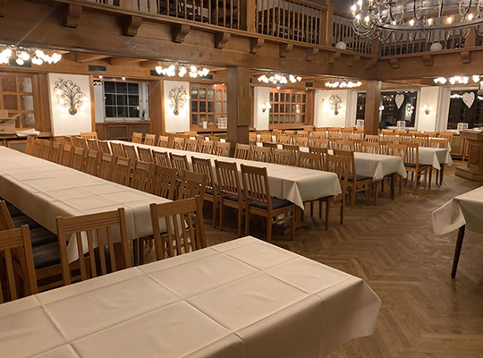 Feiersaal optimal für große Firmenfeiern und für große Events wie unser Dinnerkrimi Dortmund