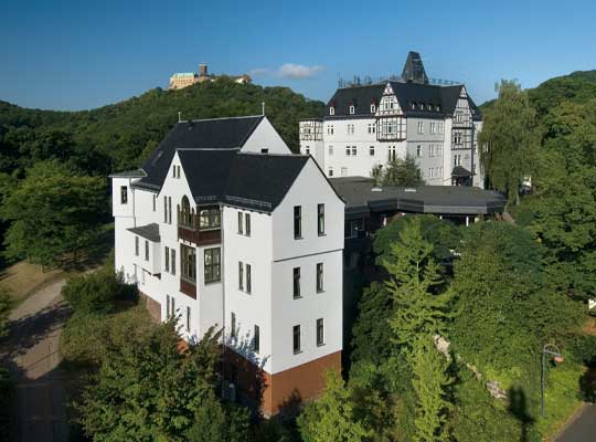 Wunderschöne Außenansicht des Hotel Haus Hainstein