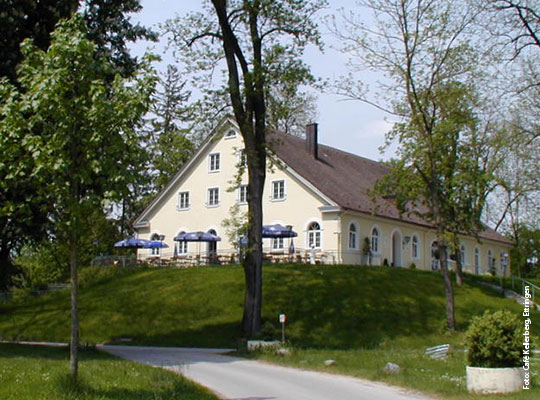 Die schöne Terrasse vom Café Kellerberg lädt zum verweilen ein. 