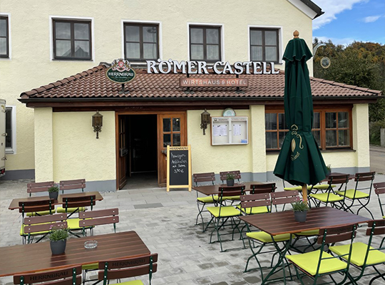 Außenansicht des Wirtshaus & Hotel Römercastell