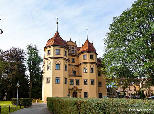 Aussenansicht vom fürstliches Schloss Althörnitz, der Location für das Krimidinner Zittau