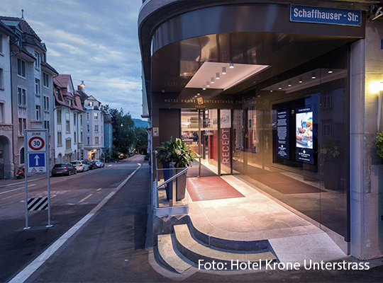 Hotel Krone Unterstrass Eingangsbereich