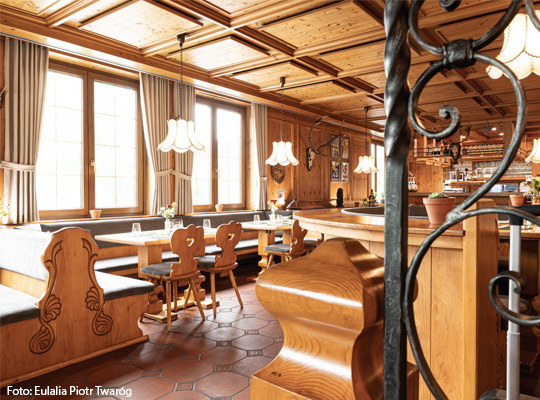 Innenraum im Wirtshaus Zum Löwen Steinenbronn.