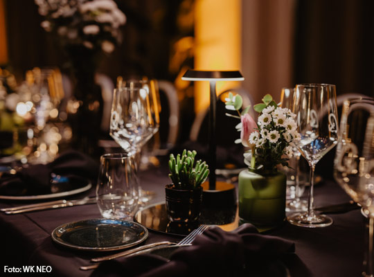 Elegant gedeckter Tisch im WK NEO in Bremen