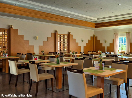 Innenansicht des Waldhotels Bächlein in Mitwitz bei Kronach
