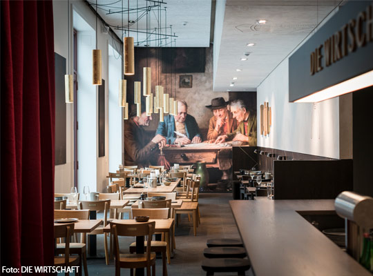 Innenraum in der WIRTSCHAFT in Nürnberg.